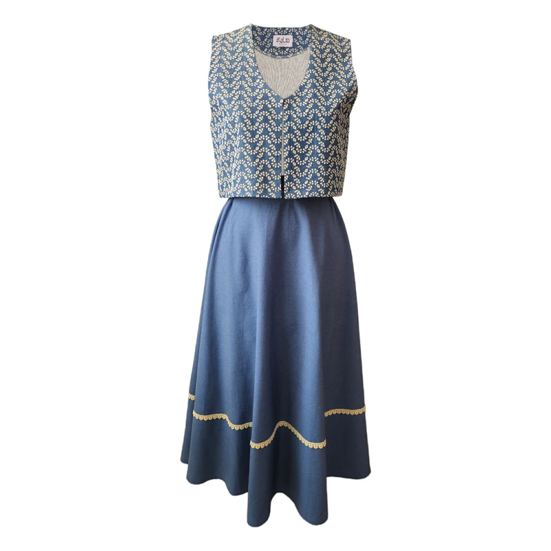 ست جلیقه و دامن رسمی زنانه مدل دریا کد VD202-2P