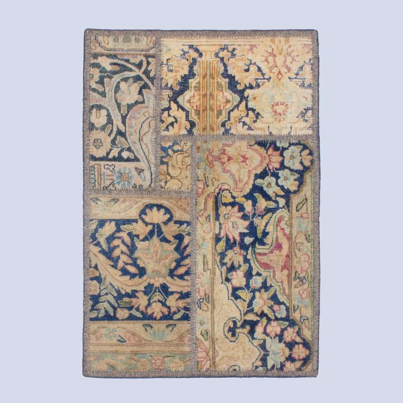 کلاژ فرش دستباف نیم متری مدل کرمان کد 13888 کلاژ فرش دستباف نیم متری مدل کرمان کد 13888