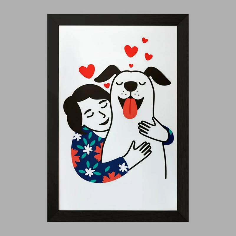 تابلو خندالو مدل حمایت از حیوانات کد 27378