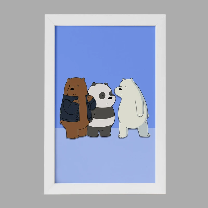 تابلو خندالو مدل انیمیشن سه خرس کله پوک کد 27643