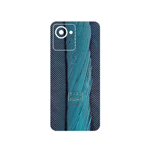 MAHOOT Turquoise feathers Cover Sticker for Realme C30s