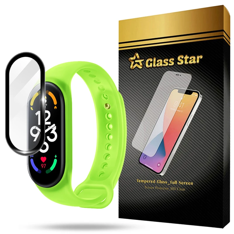 محافظ صفحه نمایش گلس استار مدل PMMG20 مناسب برای ساعت هوشمند شیائومی Mi Band 7