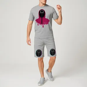 ست تی شرت و شلوارک مردانه مدل بازی مرکب A05 