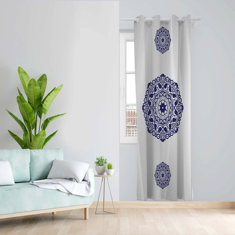 پرده طرح سنتی مدل مخمل پانچی کد 1474 z سایز 140x200 سانتی متر