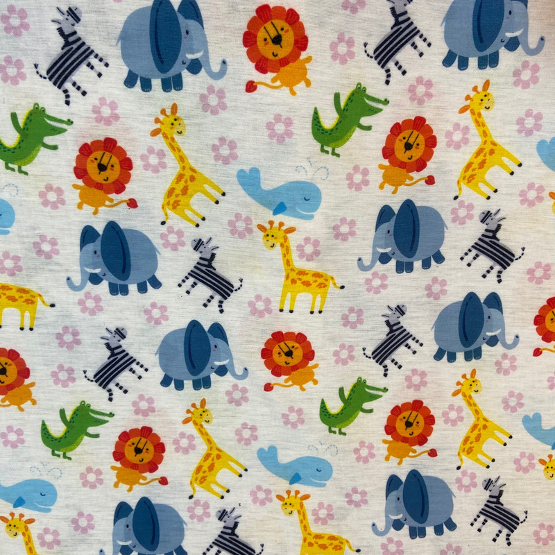 پارچه لباس طرح حیوانات فیل و شیر مدل fil shir