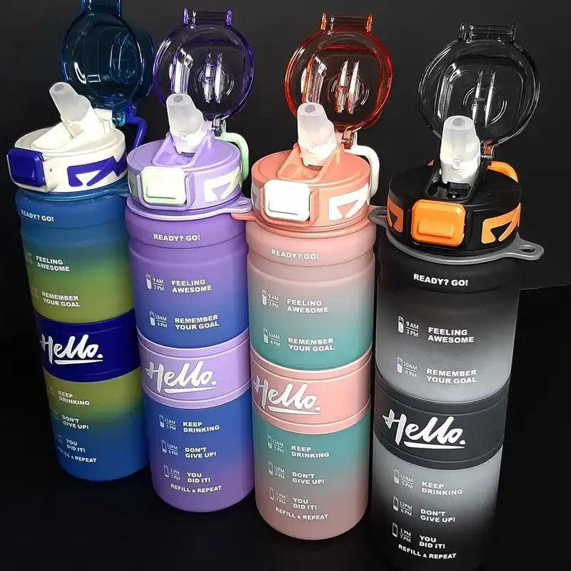 قمقمه طرح HELLO مدل سیلیکونی کد 2023 گنجایش 1 لیتر