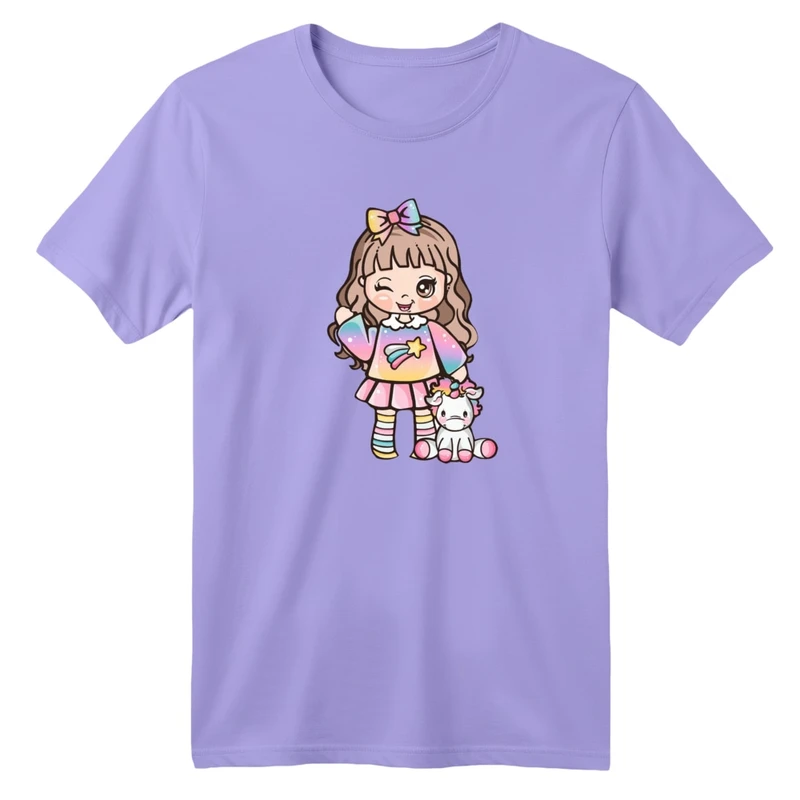 تی شرت آستین کوتاه بچگانه مدل یونیکورن کد 2