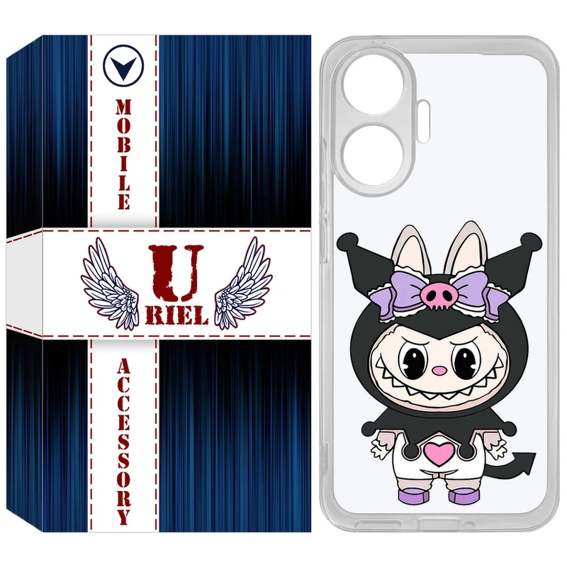 کاور یوریل مدل Clear کد 137 طرح لبوبو Labubu مناسب برای گوشی موبایل شیائومی Poco F7
