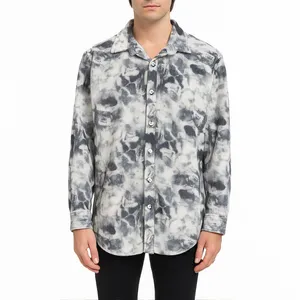 پیراهن آستین بلند یقه برگردان مردانه مدل مخمل