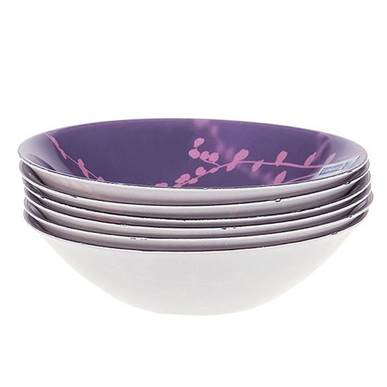کاسه لومینارک مدل Kashima Purple ست 6 عددی