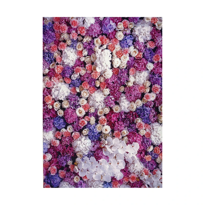 فرش ماشینی زانیس مدل مدرن طرح گل  زمینه بنفش