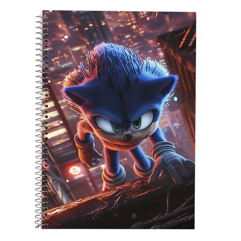 دفتر زبان 50 برگ مدوپد مدل سه خط طرح سونیک sonic کد DF13426