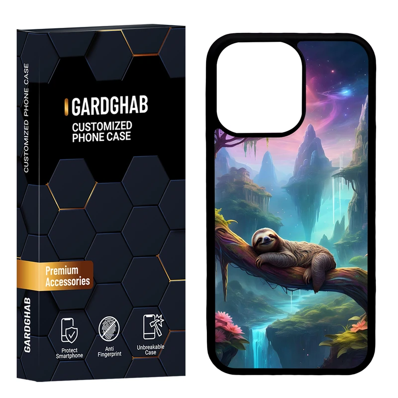 کاور گارد قاب مدل پشت گلس هنری مناسب برای گوشی موبایل اپل iPhone 13 Pro