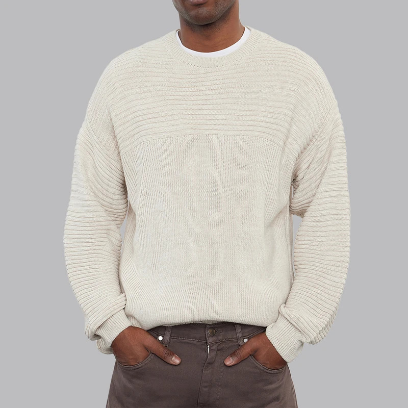 پلیور یقه گرد مردانه ترندیول مدل 820009152