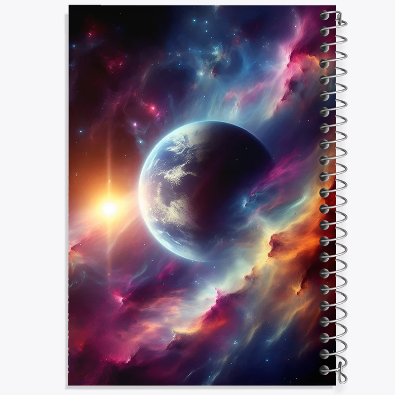 دفتر لیست خرید 50 برگ خندالو طرح کهکشان (galaxy) کد F6207