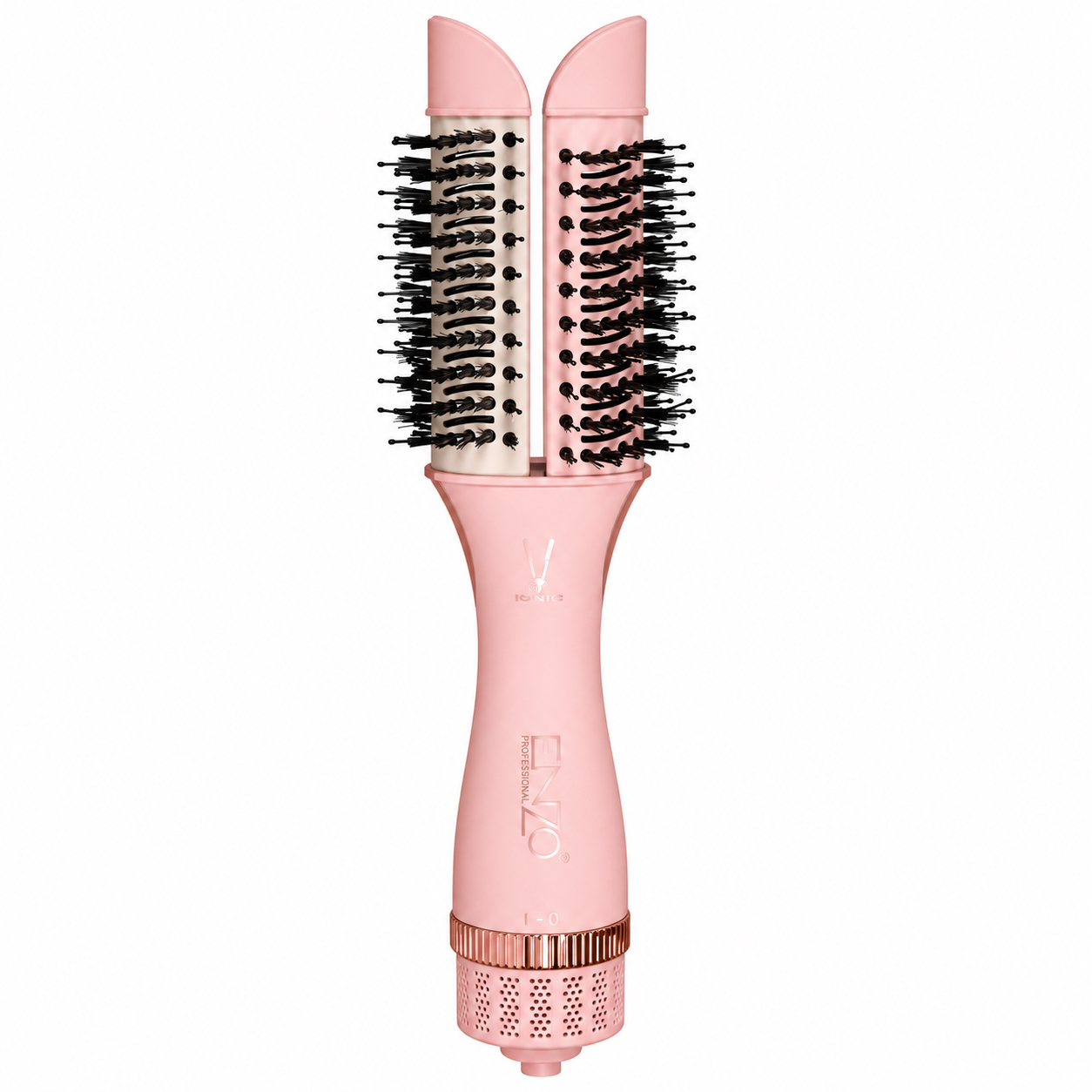 سشوار برس‌دار حالت‌دهنده انزو پروفیشینال مدل Professional 3 in 1 Ionic Hair Dryer Brush با توان 1500 وات، موتور AC، تنظیم دما در 2 حالت، سرعت 1 حالته، مناسب برای سفر و حالت‌دهی چتری