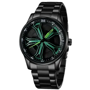 ساعت مچی عقربه‌ای کوارتز مردانه مدل اسپرت صفحه رینگ چرخان کد B1