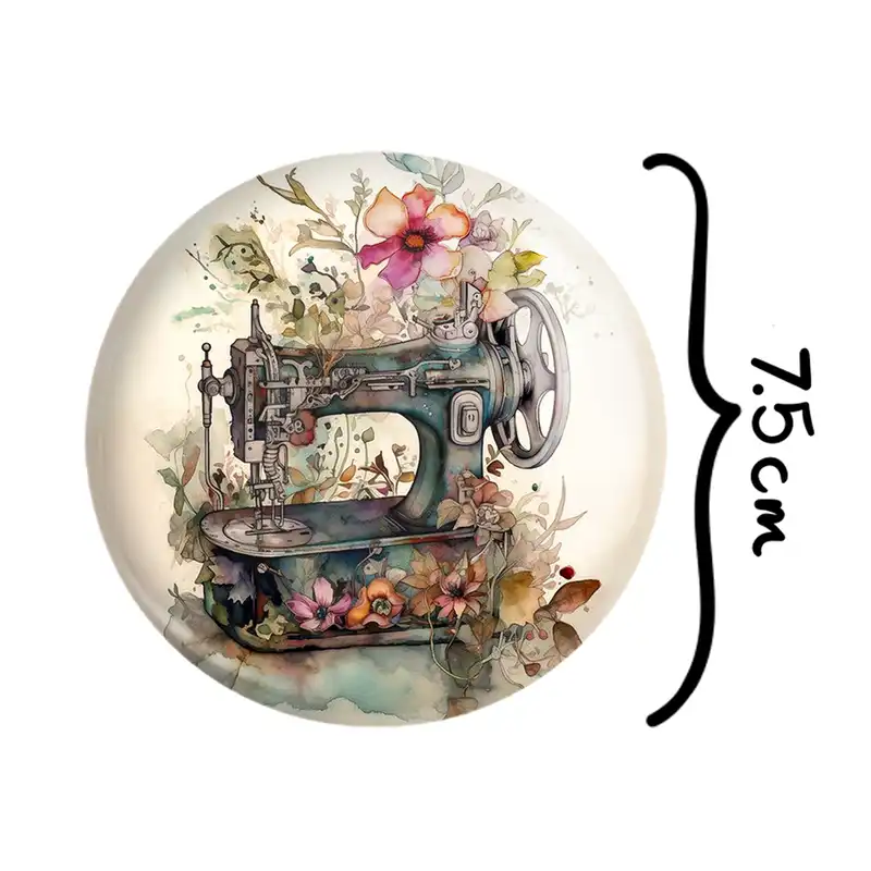 آینه جیبی خندالو طرح چرخ خیاطی مدل تاشو کد 28002