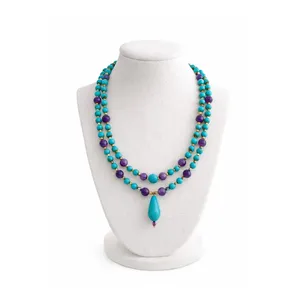 گردنبند دست ساز زنانه مدل فیروزه ویکتوریا