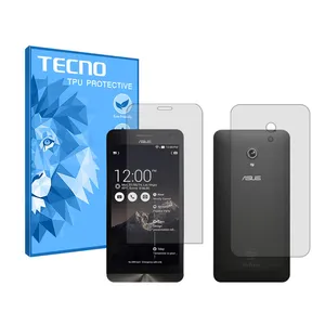 Tecno Resistant model transparent screen protector suitable for Asus Zenfone 6 A600CG (2014) mobile phone along with the back of the phone
