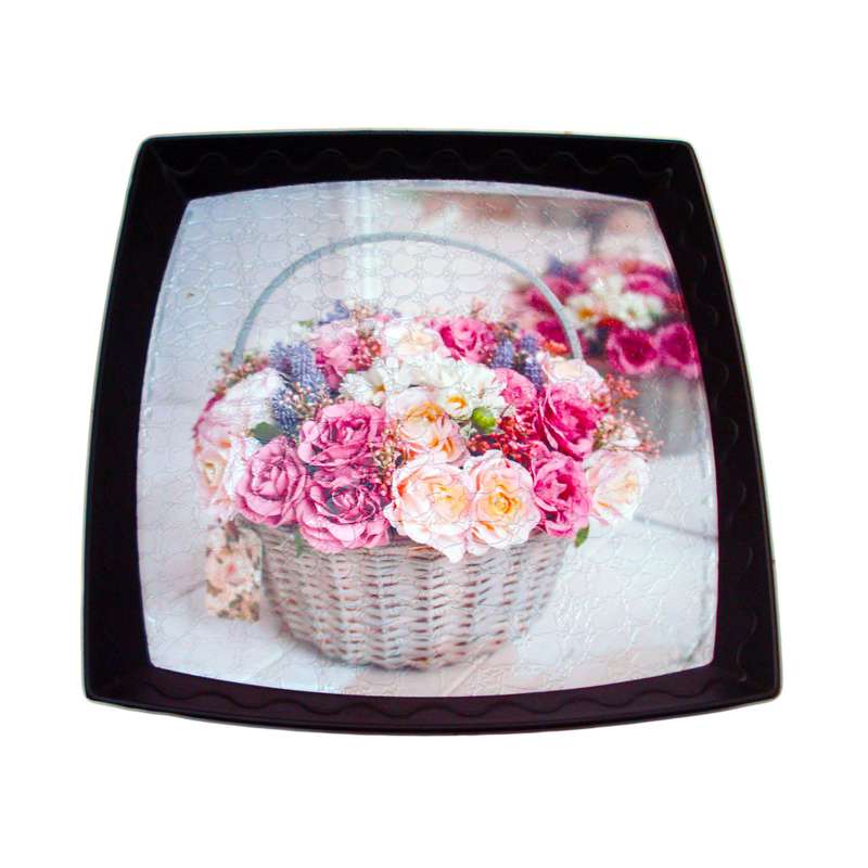 سینی مدل flower bas-wt کد 490