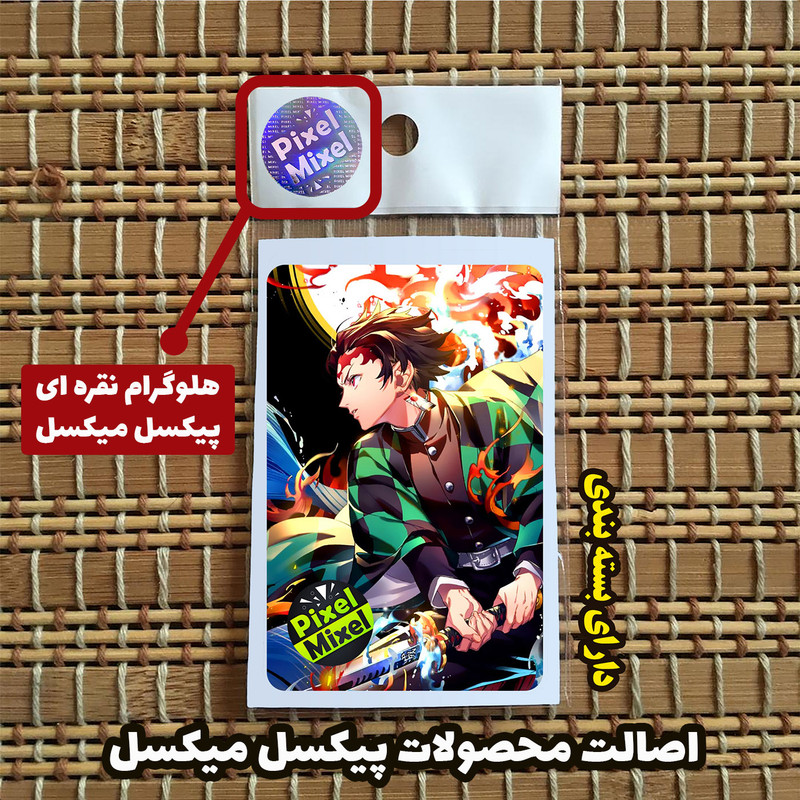 استیکر کارت پیکسل میکسل مدل انیمه kimetsu no yaiba
