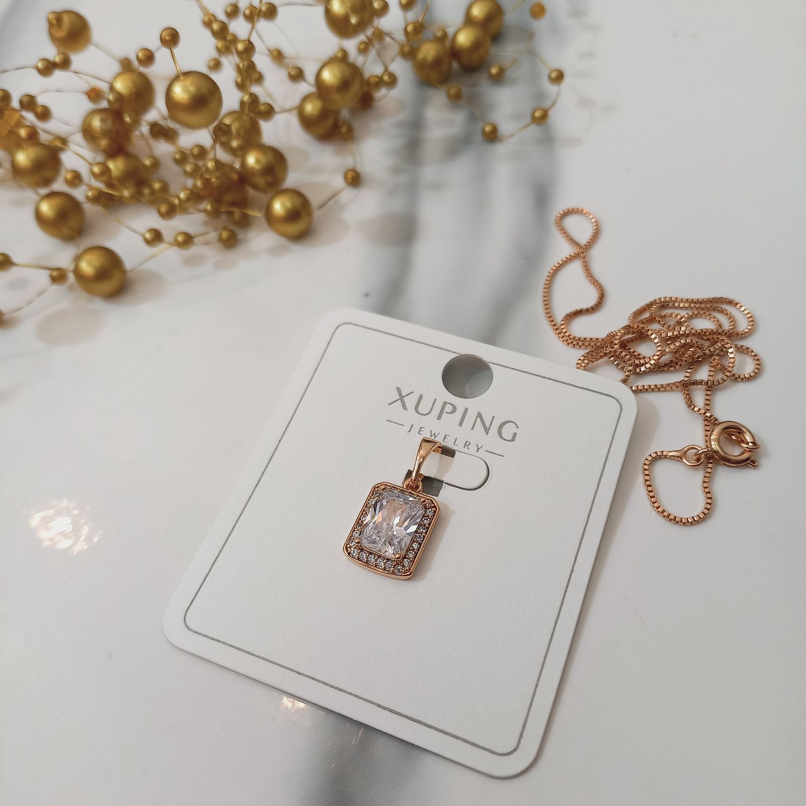 گردنبند زنانه ژوپینگ مدل جواهری کد AAB-224 -  - 2