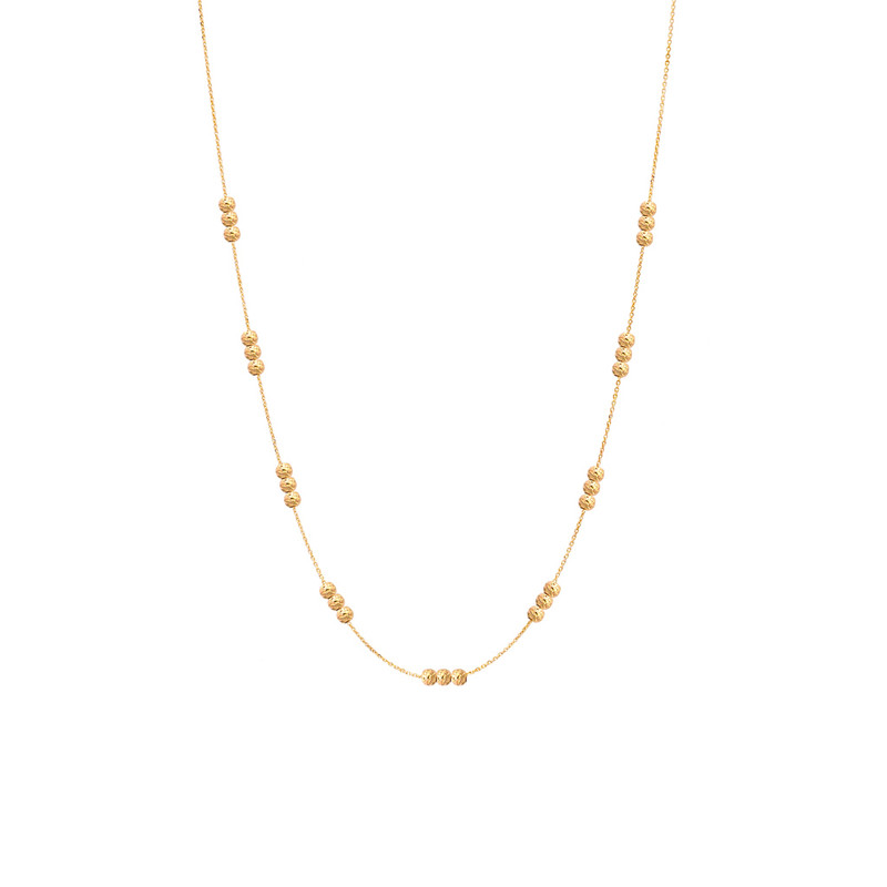 گردنبند طلا 18 عیار زنانه الی گالری مدل  گوی البرناردو سه