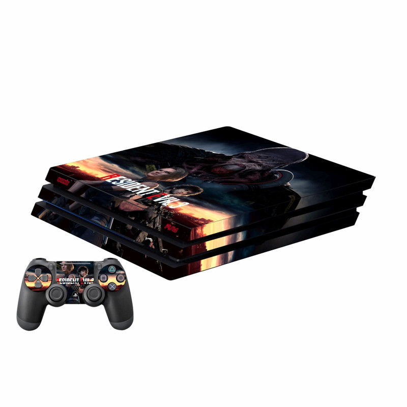 برچسب پلی استیشن 4 پرو پلی اینفینی مدل Resident Evil 3 به همراه برچسب دسته