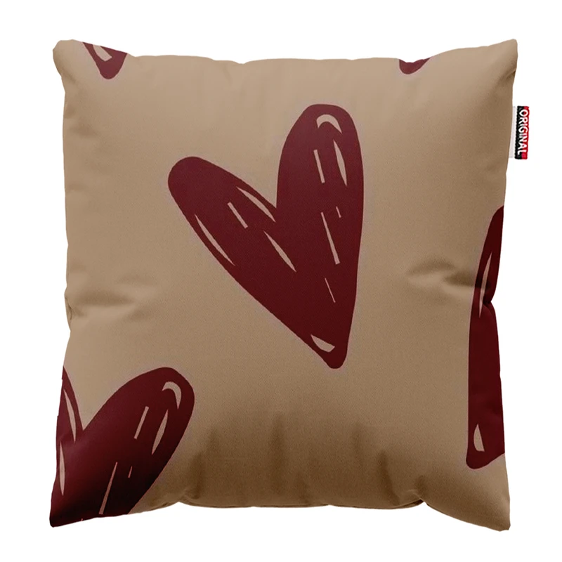 کوسن پاد آفرین مدل مینیمال طرح قلب کد PK303622 سایز 30*30 سانتی متر