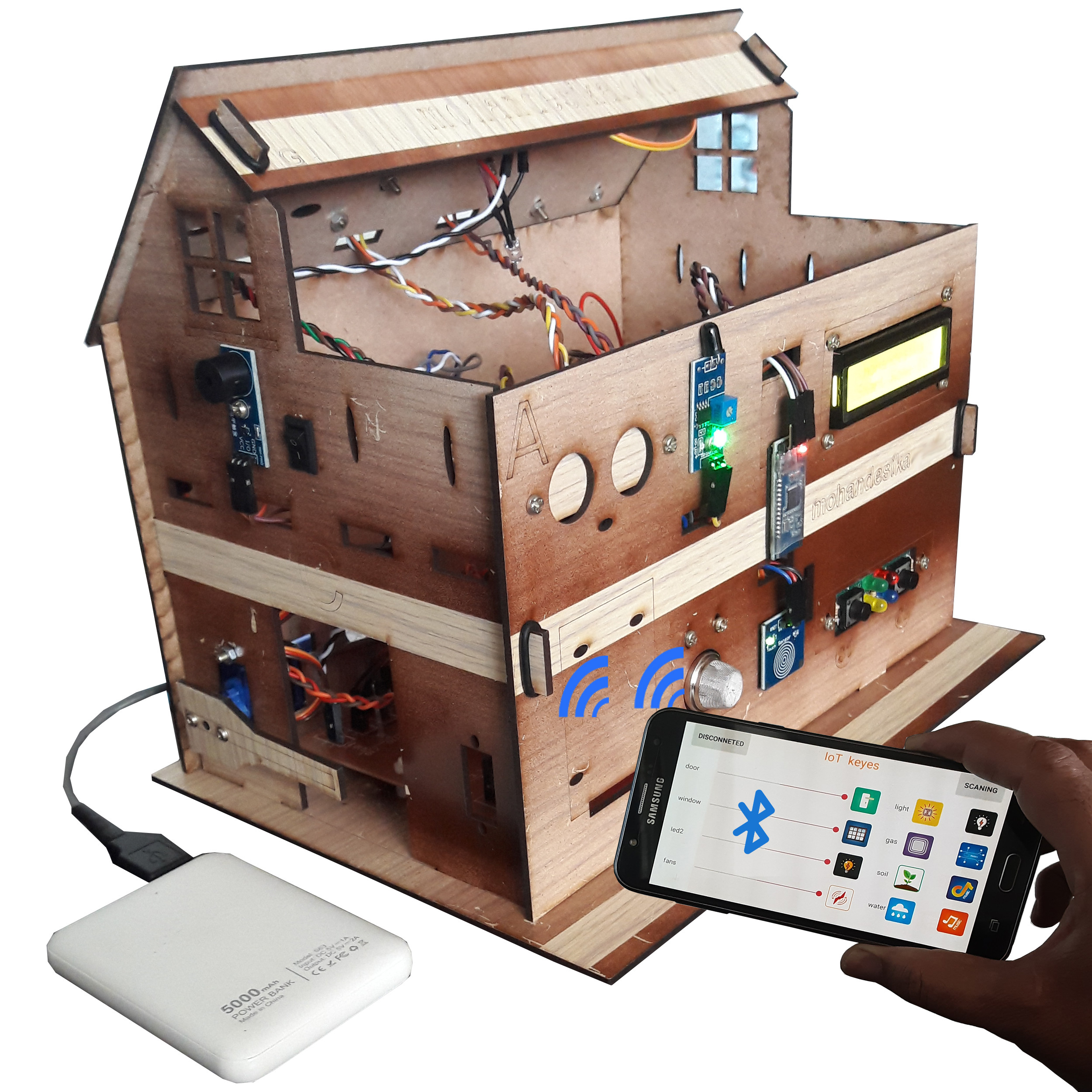 کیت آموزشی مهندسیکا مدل خانه هوشمند کنترل موبایل کد Blutooth-022