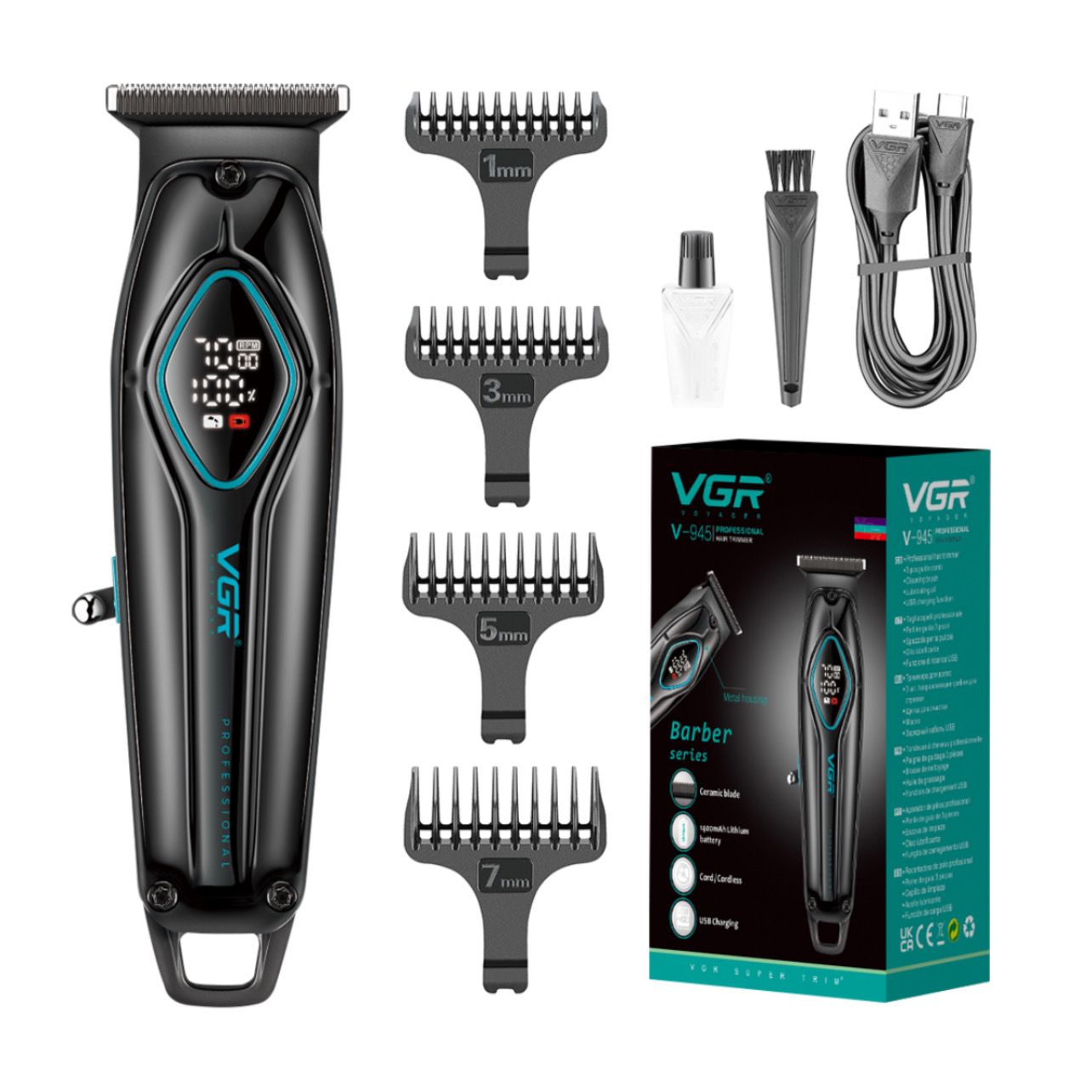 ماشین اصلاح موی سر و صورت وی جی ار مدل V-945 -  - 3