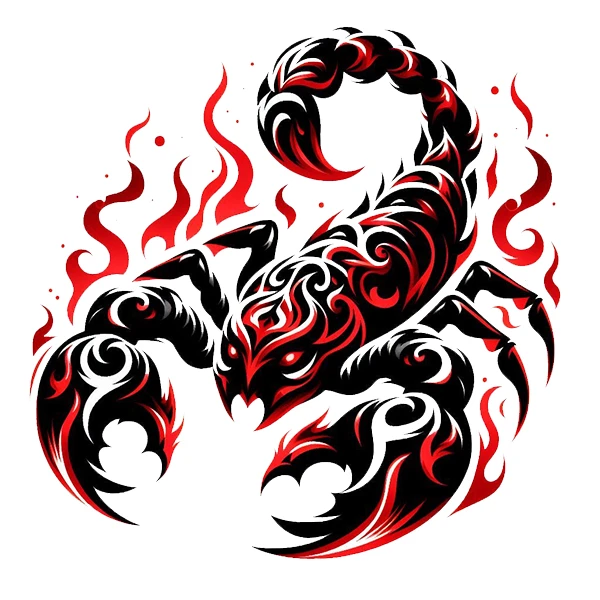 استیکر پارچه و لباس پاد آفرین طرح عقرب کد 4172