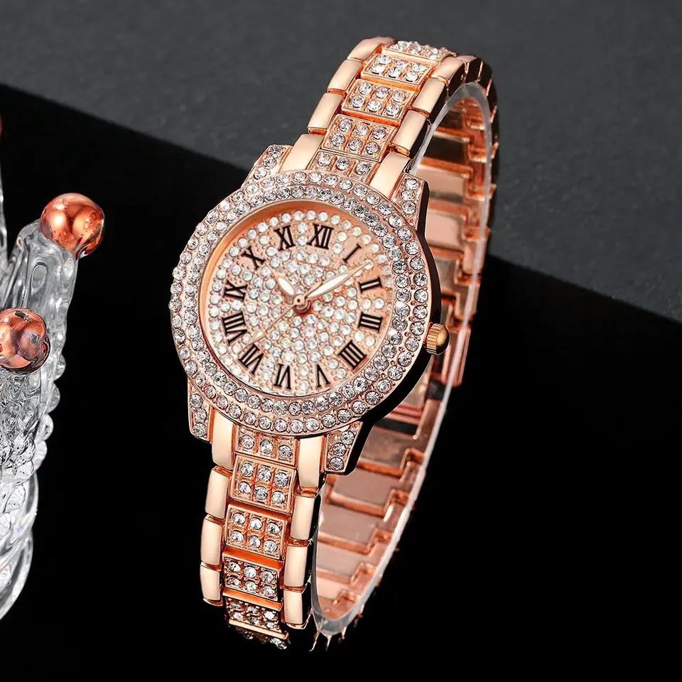 ساعت مچی عقربه ای زنانه مدل الماس لوکس کد ROZ22 -  - 4
