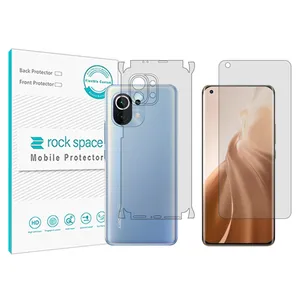 Rockspace transparent screen protector HyGEL model suitable for Xiaomi Mi 11 along with the back of the phone
