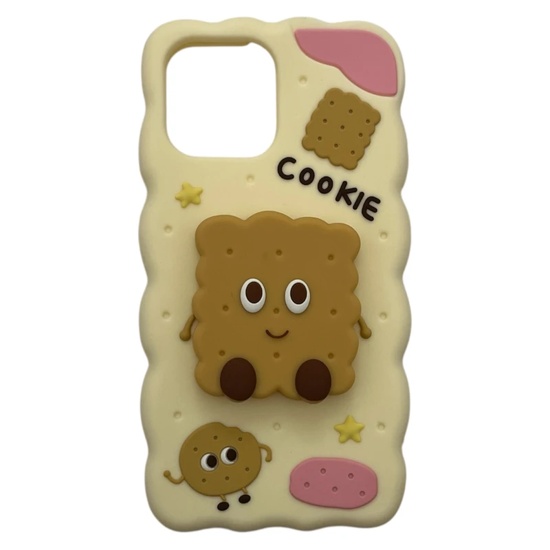 کاور مدل سیلیکونی پاپ سوکت دار طرح کوکی کد 641 مناسب برای گوشی موبایل اپل iPhone 13 Pro Max