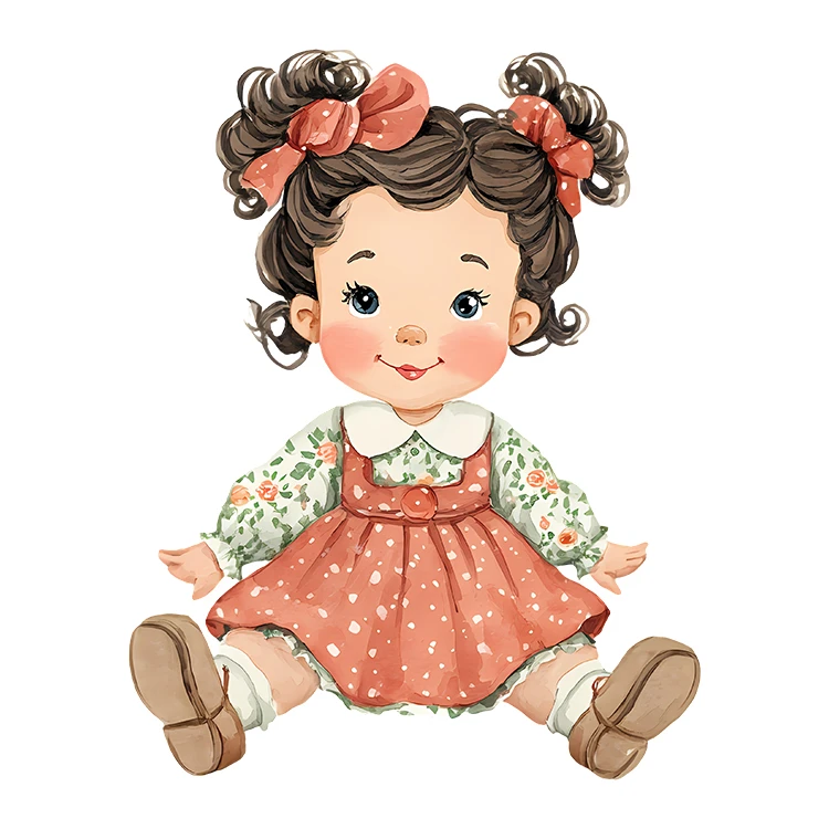 استیکر پارچه و لباس پاد آفرین مدل کارتونی کیوت فانتزی دخترانه کد S5806