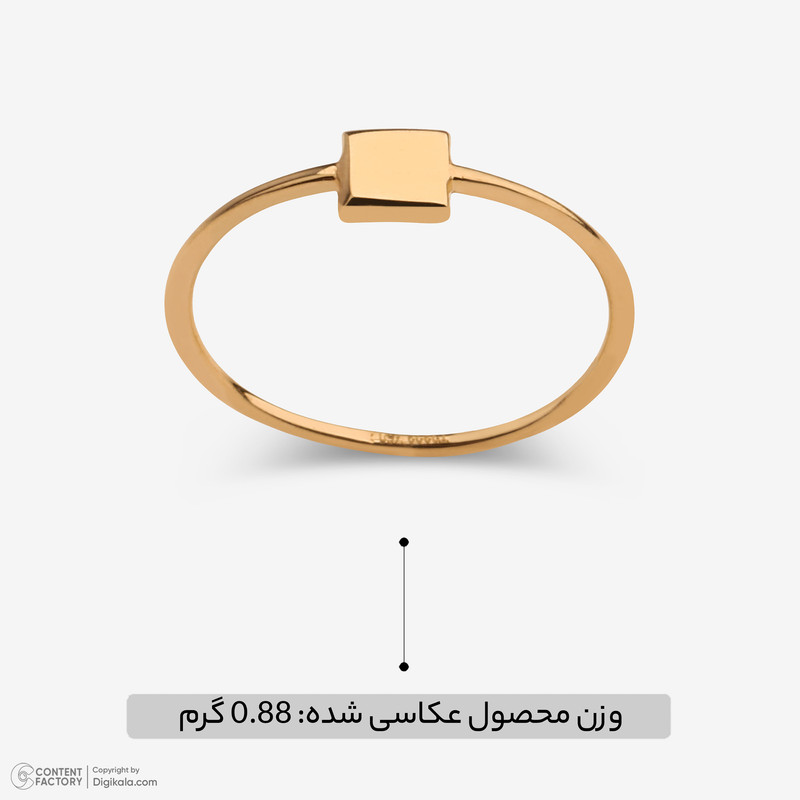 انگشتر طلا 18 عیار زنانه تاج مدل 4G264  - 4