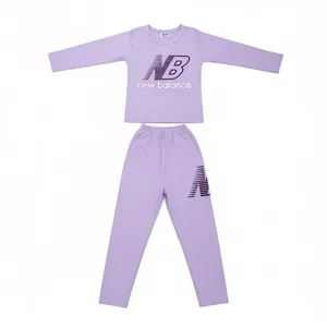 ست تی شرت آستین بلند و شلوار راحتی بچگانه مدل اسپرت کد 0051