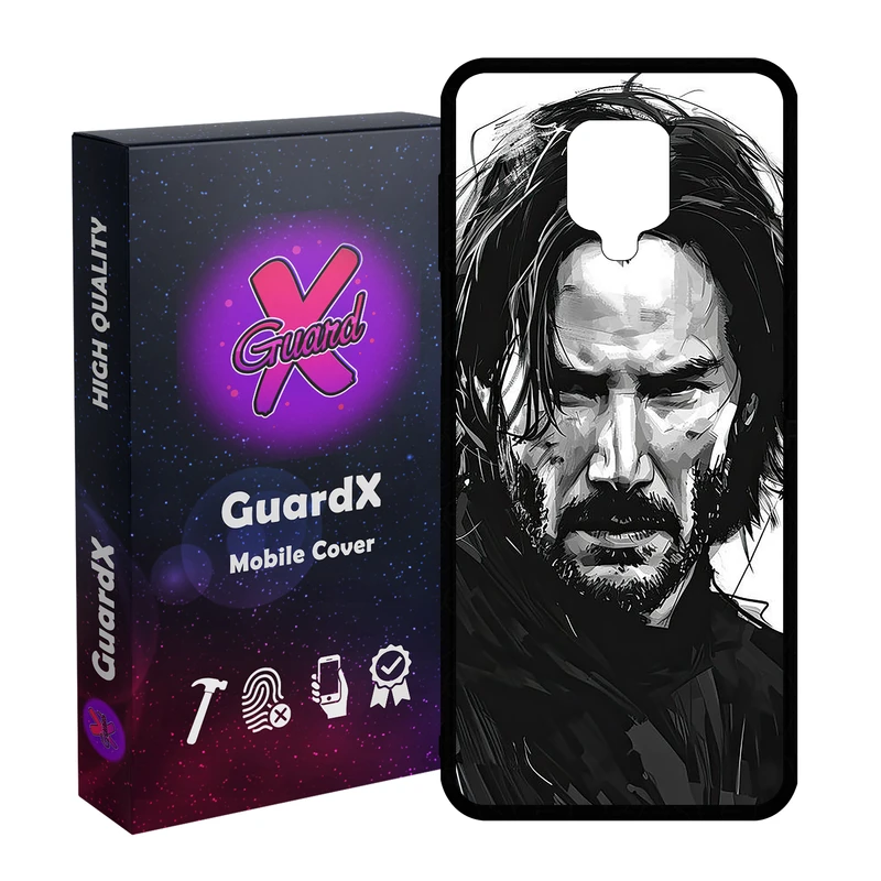 کاور گارد ایکس طرح جان ویک مدل  Glass10754 مناسب برای گوشی موبایل شیائومی Redmi Note9 Pro/Note 9 Pro Max/Redmi Note 9S/MI Poco M2 Pro