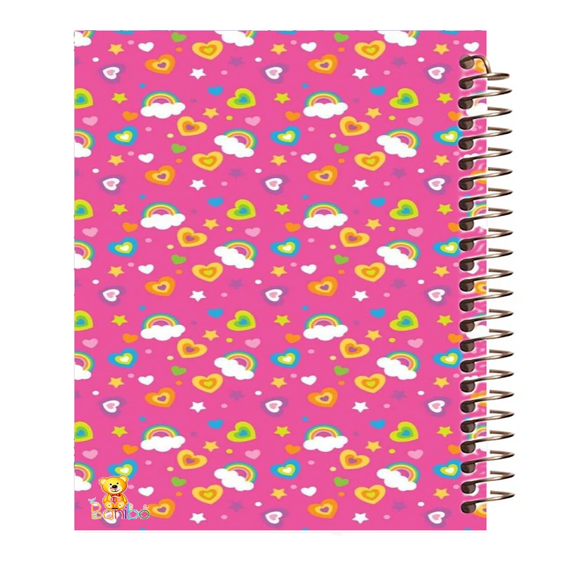 دفتر مشق 100 برگ بانیبو طرح  رنگین کمان کد 1052