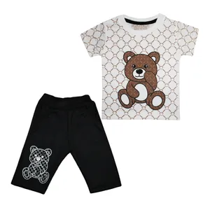 ست تی شرت و شلوارک پسرانه مدل New_2024 کد 105