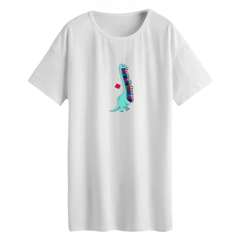 تی شرت لانگ آستین کوتاه زنانه مدل دایناسور کد 06