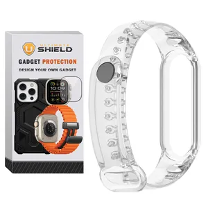 بند آلتیمیت شیلد مدل Clear Transparent مناسب برای ساعت هوشمند شیائومی Mi Band 5/6/7 12mm