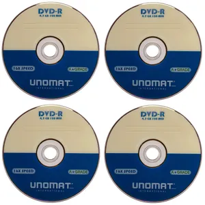 دی وی دی خام یونومات مدل DVD - R بسته 4 عددی
