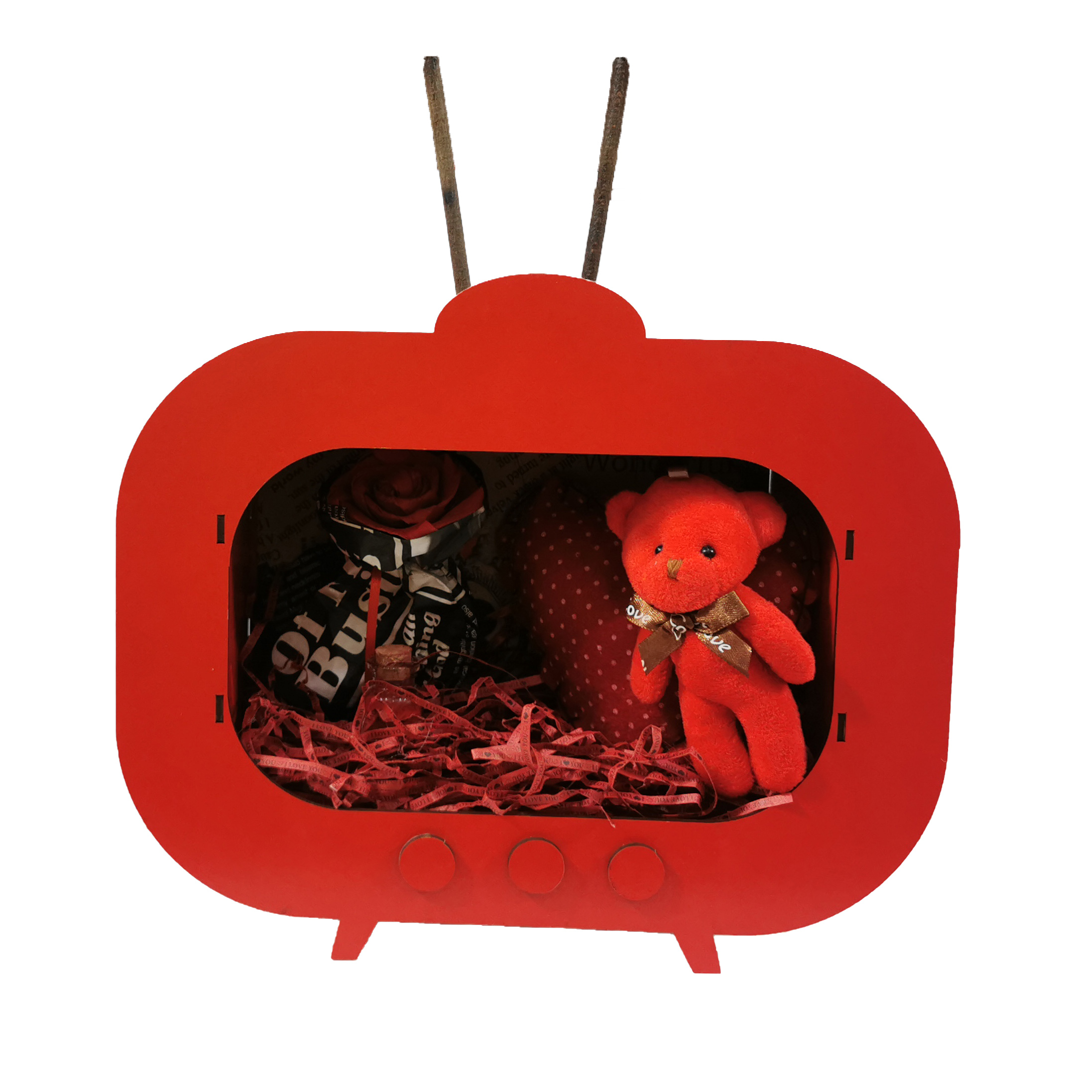 جعبه هدیه مدل روز عشق طرح tv
