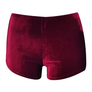 شلوارک زنانه مدل مخمل رنگ زرشکی 