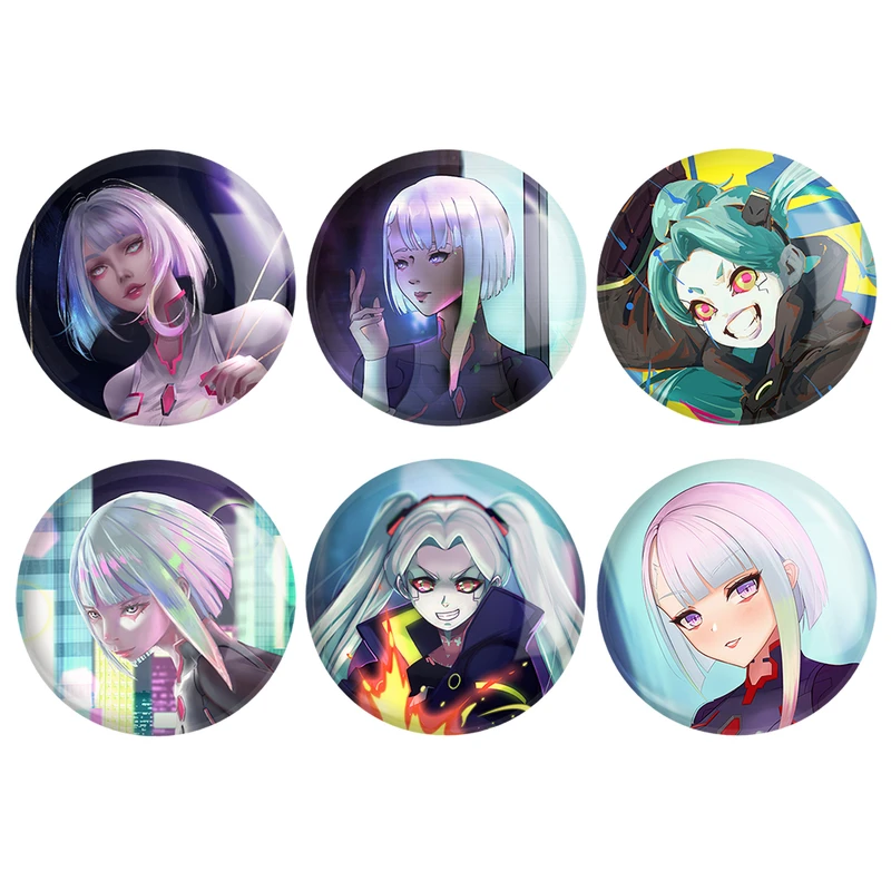 مگنت خندالو طرح انیمه سایبرپانک Cyberpunk کد 1499B مجموعه 6 عددی