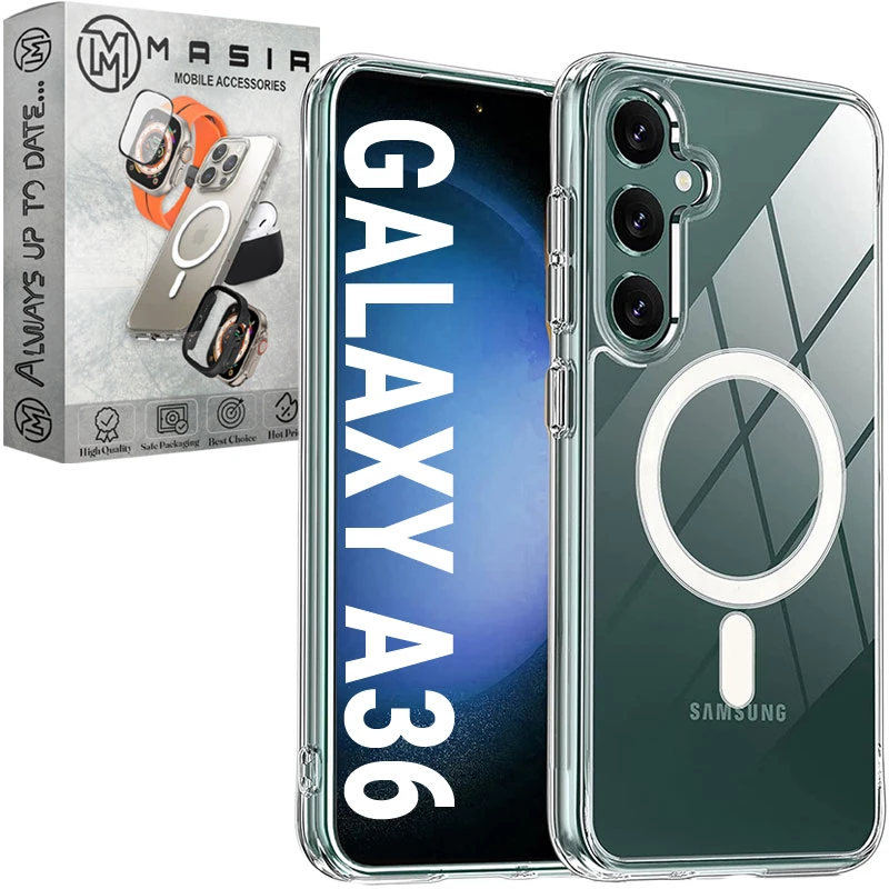 کاور مسیر مدل Clear Magnetic Magsafe مناسب برای گوشی موبایل سامسونگ Galaxy A36