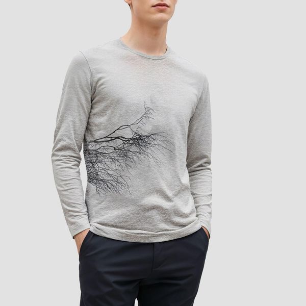تیشرت آستین بلند مردانه طرح شاخه کد S352